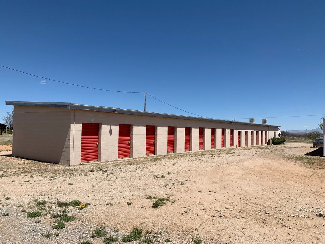 Remote storage facility under clear blue sky